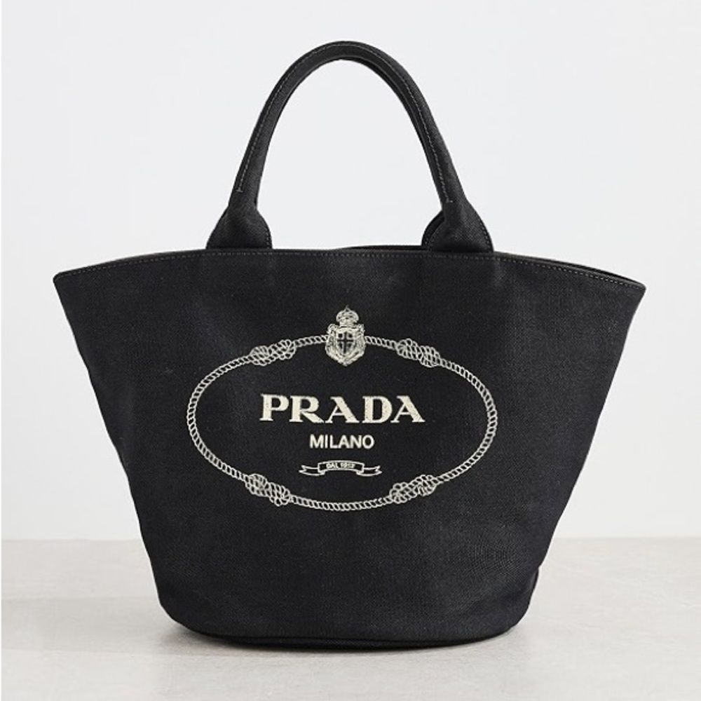 Prada Black Canvas Tote
